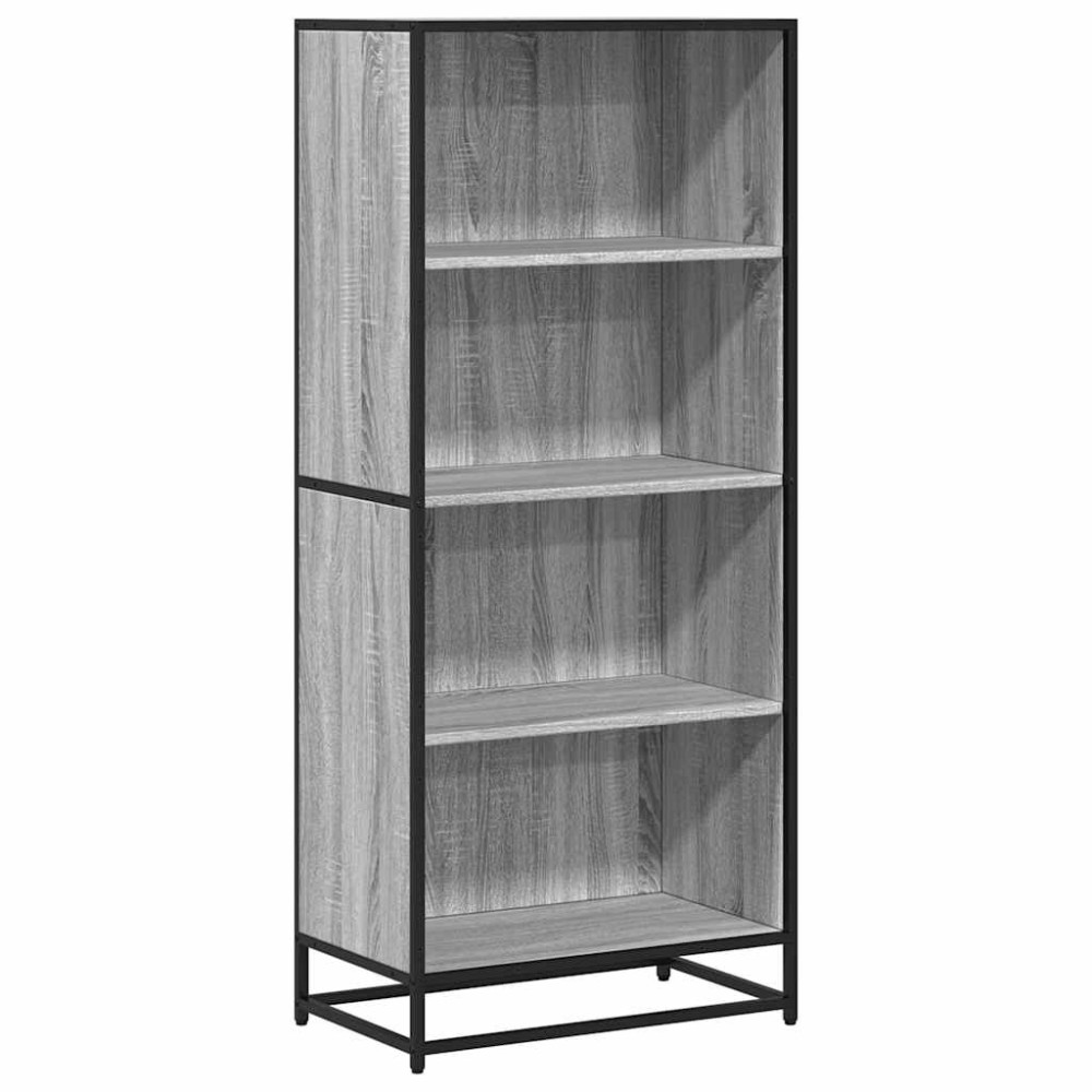 vidaXL Bibliotecă, gri sonoma, 60x35x139 cm, lemn prelucrat