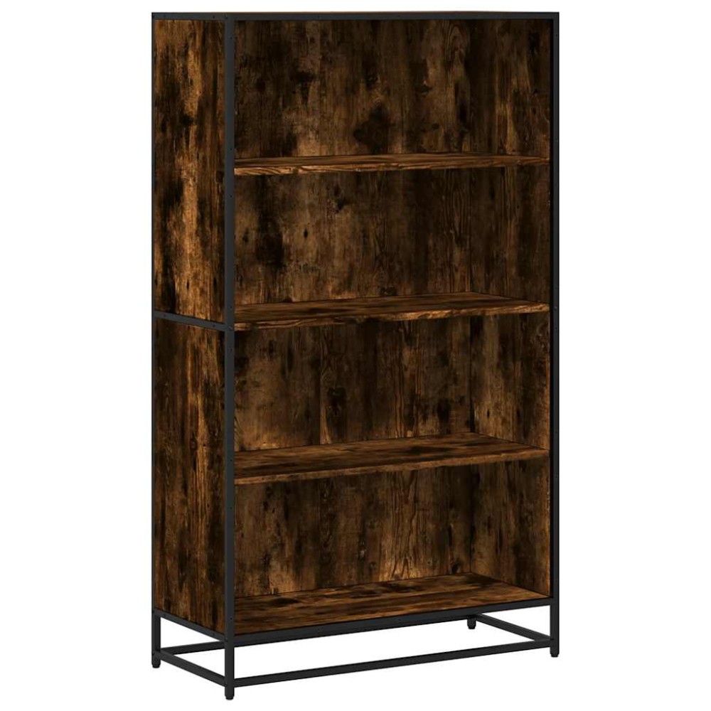 vidaXL Bibliotecă, stejar fumuriu, 80,5x35x139 cm, lemn prelucrat