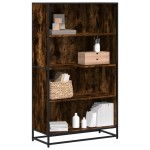 vidaXL Bibliotecă, stejar fumuriu, 80,5x35x139 cm, lemn prelucrat vidaXL Bibliotecă, stejar fumuriu, 80,5x35x139 cm, lemn prelucrat