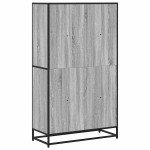 vidaXL Bibliotecă, gri sonoma, 80,5x35x139 cm, lemn prelucrat