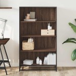 vidaXL Bibliotecă, stejar maro, 80,5x35x139 cm, lemn prelucrat vidaXL Bibliotecă, stejar maro, 80,5x35x139 cm, lemn prelucrat