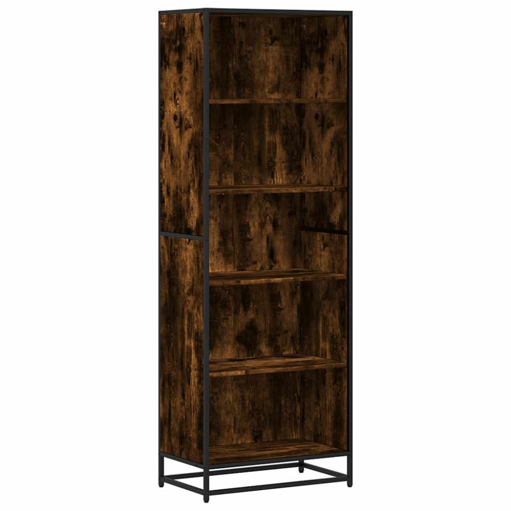 vidaXL Bibliotecă, stejar fumuriu, 60x35x170,5 cm, lemn prelucrat