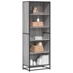 vidaXL Bibliotecă, gri sonoma, 60x35x170,5 cm, lemn prelucrat vidaXL Bibliotecă, gri sonoma, 60x35x170,5 cm, lemn prelucrat