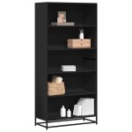 vidaXL Bibliotecă, negru, 80,5x35x170,5 cm, lemn prelucrat vidaXL Bibliotecă, negru, 80,5x35x170,5 cm, lemn prelucrat