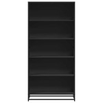 vidaXL Bibliotecă, negru, 80,5x35x170,5 cm, lemn prelucrat vidaXL Bibliotecă, negru, 80,5x35x170,5 cm, lemn prelucrat