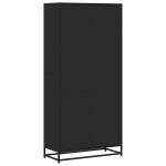 vidaXL Bibliotecă, negru, 80,5x35x170,5 cm, lemn prelucrat vidaXL Bibliotecă, negru, 80,5x35x170,5 cm, lemn prelucrat