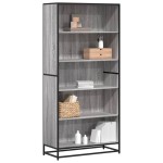 vidaXL Bibliotecă, gri sonoma, 80,5x35x170,5 cm, lemn prelucrat vidaXL Bibliotecă, gri sonoma, 80,5x35x170,5 cm, lemn prelucrat