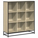 vidaXL Bibliotecă stejar sonoma 97,5x33x107,5 cm, lemn prelucrat/metal vidaXL Bibliotecă stejar sonoma 97,5x33x107,5 cm, lemn prelucrat/metal