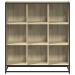 vidaXL Bibliotecă stejar sonoma 97,5x33x107,5 cm, lemn prelucrat/metal vidaXL Bibliotecă stejar sonoma 97,5x33x107,5 cm, lemn prelucrat/metal