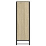 vidaXL Bibliotecă stejar sonoma 97,5x33x107,5 cm, lemn prelucrat/metal vidaXL Bibliotecă stejar sonoma 97,5x33x107,5 cm, lemn prelucrat/metal