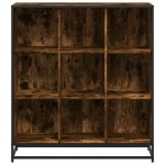 vidaXL Bibliotecă stejar fumuriu 97,5x33x107,5 cm lemn prelucrat/metal vidaXL Bibliotecă stejar fumuriu 97,5x33x107,5 cm lemn prelucrat/metal