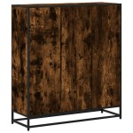 vidaXL Bibliotecă stejar fumuriu 97,5x33x107,5 cm lemn prelucrat/metal vidaXL Bibliotecă stejar fumuriu 97,5x33x107,5 cm lemn prelucrat/metal