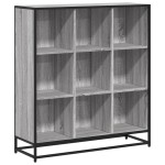 vidaXL Bibliotecă, gri sonoma, 97,5x33x107,5 cm, lemn prelucrat/metal vidaXL Bibliotecă, gri sonoma, 97,5x33x107,5 cm, lemn prelucrat/metal