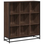 vidaXL Bibliotecă, stejar maro, 97,5x33x107,5 cm, lemn prelucrat/metal vidaXL Bibliotecă, stejar maro, 97,5x33x107,5 cm, lemn prelucrat/metal