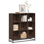 vidaXL Bibliotecă, stejar maro, 97,5x33x107,5 cm, lemn prelucrat/metal vidaXL Bibliotecă, stejar maro, 97,5x33x107,5 cm, lemn prelucrat/metal
