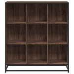 vidaXL Bibliotecă, stejar maro, 97,5x33x107,5 cm, lemn prelucrat/metal vidaXL Bibliotecă, stejar maro, 97,5x33x107,5 cm, lemn prelucrat/metal