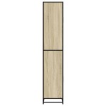 vidaXL Dulap baie stejar sonoma 35x37,5x188,5 cm lemn prelucrat/metal vidaXL Dulap baie stejar sonoma 35x37,5x188,5 cm lemn prelucrat/metal