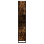 vidaXL Dulap baie stejar fumuriu 35x37,5x188,5 cm lemn prelucrat/metal