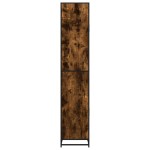 vidaXL Dulap baie stejar fumuriu 35x37,5x188,5 cm lemn prelucrat/metal