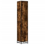 vidaXL Dulap baie stejar fumuriu 35x37,5x188,5 cm lemn prelucrat/metal