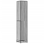 vidaXL Dulap baie, gri sonoma, 35x37,5x188,5 cm, lemn prelucrat/metal
