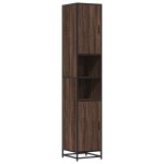 vidaXL Dulap baie, stejar maro, 35x37,5x188,5 cm, lemn prelucrat/metal vidaXL Dulap baie, stejar maro, 35x37,5x188,5 cm, lemn prelucrat/metal
