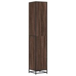 vidaXL Dulap baie, stejar maro, 35x37,5x188,5 cm, lemn prelucrat/metal vidaXL Dulap baie, stejar maro, 35x37,5x188,5 cm, lemn prelucrat/metal