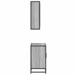 vidaXL Set mobilier de baie, 2 piese, gri sonoma, lemn prelucrat vidaXL Set mobilier de baie, 2 piese, gri sonoma, lemn prelucrat