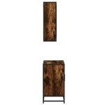 vidaXL Set mobilier de baie, 2 piese, stejar fumuriu, lemn prelucrat vidaXL Set mobilier de baie, 2 piese, stejar fumuriu, lemn prelucrat