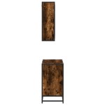 vidaXL Set mobilier de baie, 2 piese, stejar fumuriu, lemn prelucrat vidaXL Set mobilier de baie, 2 piese, stejar fumuriu, lemn prelucrat