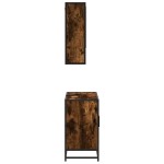 vidaXL Set mobilier de baie, 2 piese, stejar fumuriu, lemn prelucrat vidaXL Set mobilier de baie, 2 piese, stejar fumuriu, lemn prelucrat