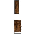 vidaXL Set mobilier de baie, 2 piese, stejar fumuriu, lemn prelucrat vidaXL Set mobilier de baie, 2 piese, stejar fumuriu, lemn prelucrat