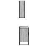 vidaXL Set mobilier de baie, 2 piese, gri sonoma, lemn prelucrat vidaXL Set mobilier de baie, 2 piese, gri sonoma, lemn prelucrat
