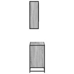 vidaXL Set mobilier de baie, 2 piese, gri sonoma, lemn prelucrat vidaXL Set mobilier de baie, 2 piese, gri sonoma, lemn prelucrat