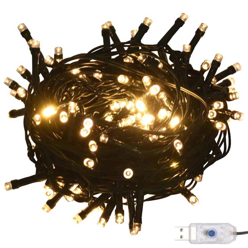 vidaXL Set globuri Crăciun cu vârf & 300 LED-uri 120 piese alb & gri