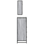 vidaXL Set mobilier de baie, 3 piese, gri sonoma, lemn prelucrat vidaXL Set mobilier de baie, 3 piese, gri sonoma, lemn prelucrat