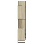 vidaXL Set mobilier de baie, 3 piese, stejar sonoma, lemn prelucrat