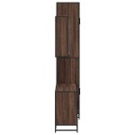 vidaXL Set mobilier de baie, 3 piese, stejar maro, lemn prelucrat