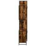 vidaXL Set mobilier de baie, 3 piese, stejar fumuriu, lemn prelucrat vidaXL Set mobilier de baie, 3 piese, stejar fumuriu, lemn prelucrat