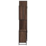 vidaXL Set mobilier de baie, 3 piese, stejar maro, lemn prelucrat