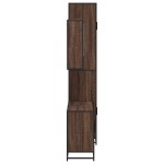 vidaXL Set mobilier de baie, 3 piese, stejar maro, lemn prelucrat