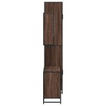 vidaXL Set mobilier de baie, 3 piese, stejar maro, lemn prelucrat