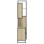 vidaXL Set mobilier de baie, 3 piese, stejar sonoma, lemn prelucrat