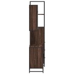 vidaXL Set mobilier de baie, 3 piese, stejar maro, lemn prelucrat