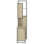 vidaXL Set mobilier de baie, 3 piese, stejar sonoma, lemn prelucrat vidaXL Set mobilier de baie, 3 piese, stejar sonoma, lemn prelucrat