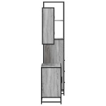 vidaXL Set mobilier de baie, 3 piese, gri sonoma, lemn prelucrat vidaXL Set mobilier de baie, 3 piese, gri sonoma, lemn prelucrat