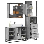 vidaXL Set de mobilier de baie 3 piese Lemn greșit Sonoma vidaXL Set de mobilier de baie 3 piese Lemn greșit Sonoma