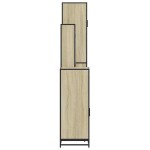 vidaXL Set de mobilier de baie din 4 piese din lemn de stejar Sonoma