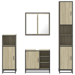 vidaXL Set de mobilier de baie din 4 piese din lemn de stejar Sonoma vidaXL Set de mobilier de baie din 4 piese din lemn de stejar Sonoma