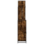 vidaXL Set de mobilier de baie 4 piese Lemn prelucrat de stejar afumat vidaXL Set de mobilier de baie 4 piese Lemn prelucrat de stejar afumat